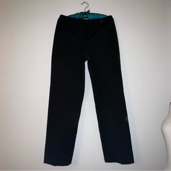 Talbots Dress Pants Womens 6 Black Stretch Straight Leg Trouser Polyester Blend - Picture 5 of 15